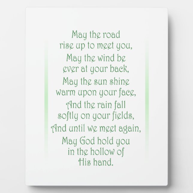 Irish Toast Plaque (Front)