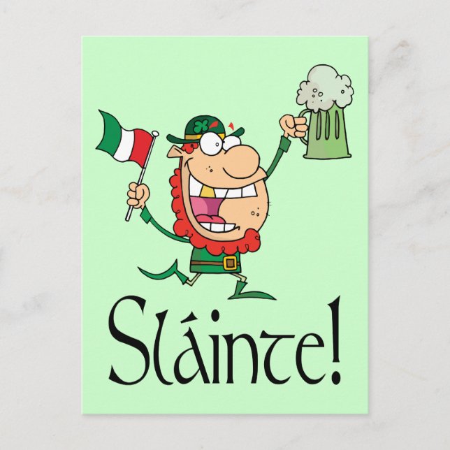 Irish Toast Sláinte Postcard (Front)
