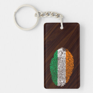 Irish touch fingerprint flag keychain