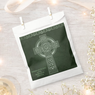 Irish Traditional Celtic Cross Wedding Favour Bag