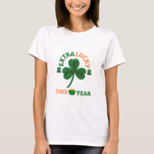 Irish très chanceux cette année drôle T-Shirt