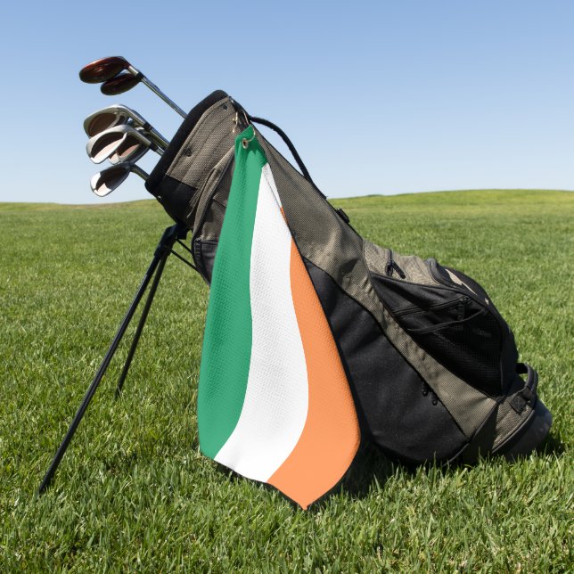Irish tricolour flag patriotic golf towel (Green)