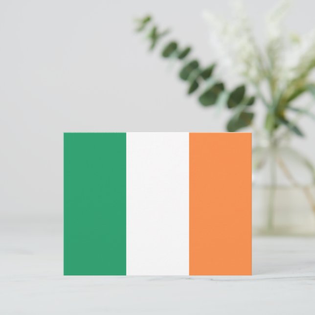 Irish tricolour flag patriotic Saint Patrick's Day Postcard (Standing Front)