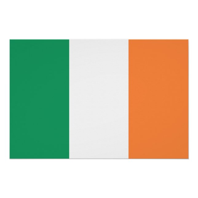 Irish tricolour flag patriotic Saint Patrick's Day Poster (Front)