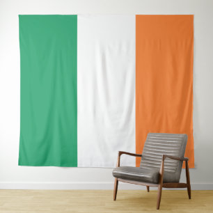 Irish tricolour flag patriotic Saint Patrick's Day Tapestry