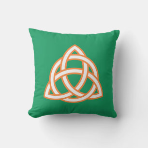 Irish Trinity Knot Triquetra Celtic Patricks Day Throw Pillow
