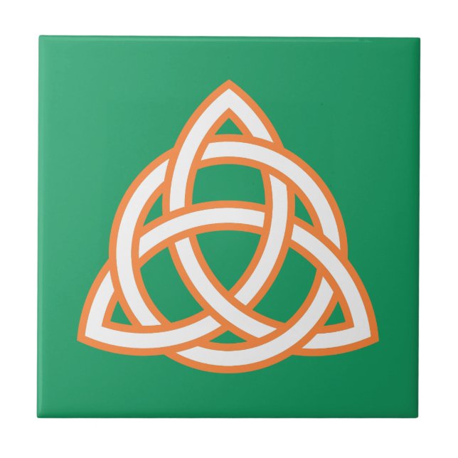 Irish Trinity Knot Triquetra Celtic Patricks Day Tile (Front)