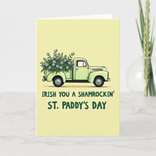 Irish Truck St Patricks Day Card
