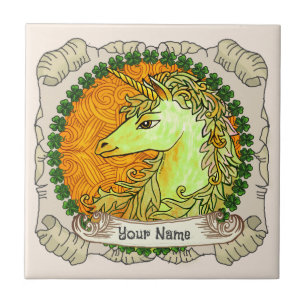 Irish Unicorn  Tile