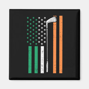 Irish Us Flag Golf Vintage St Patrick Golfing Patr Magnet