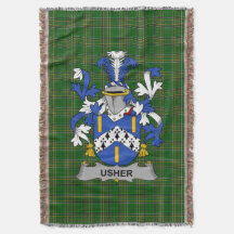  Irish Usher Coat of Arms Family Crest Ireland