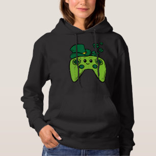 Irish Video Game Controller St Patrick Day Gamer B Hoodie