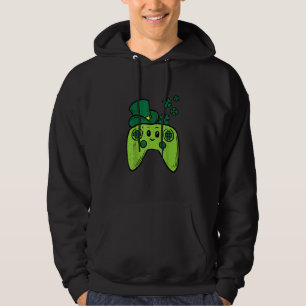 Irish Video Game Controller St Patrick Day Gamer B Hoodie
