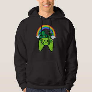 Irish Video Game Controller St Patrick Day Gamer B Hoodie