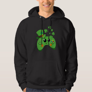 Irish Video Game Controller St Patrick Day Gamer B Hoodie