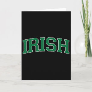 Irish Vintage St. Patrick's Day Tee Green Retro De Card
