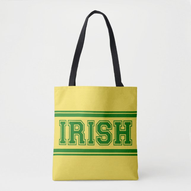 Irish Vintage Varsity Tote Bag (Front)