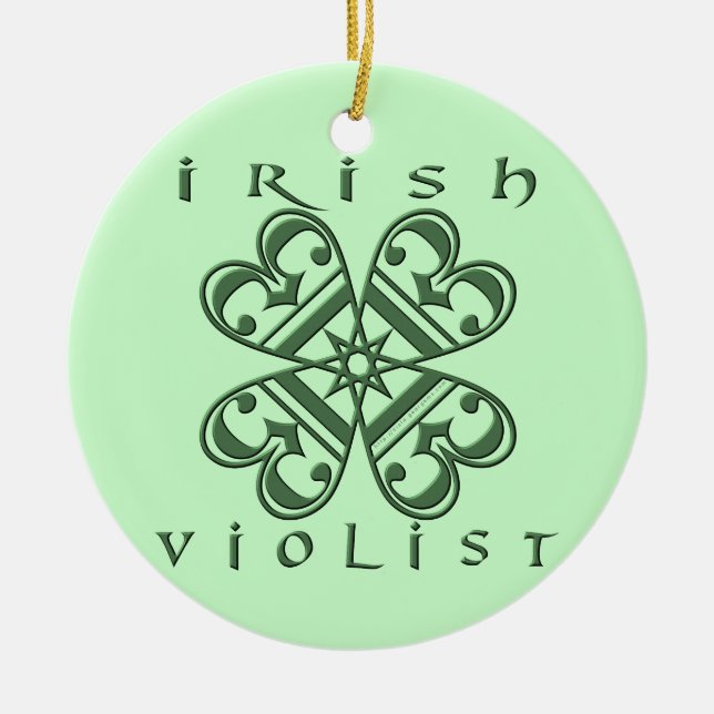 Irish Violist Ceramic Ornament (Front)