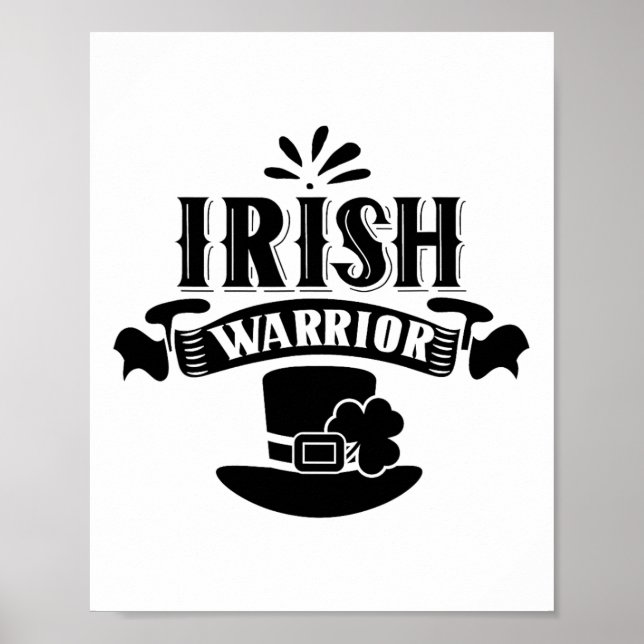 Irish Warrior St. Patricks Day Ireland Leprechaun  Poster (Front)
