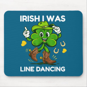 Irish was line dancing funny st patricks day mouse pad