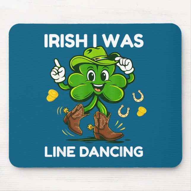 Irish was line dancing funny st patricks day mouse pad (Front)