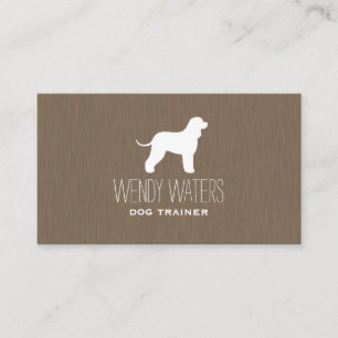 Irish Water Spaniel Dog Breed Silhouette Business Card