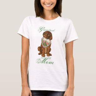 Irish Water Spaniel Heart Mom T-Shirt