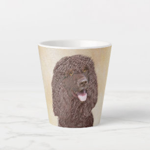 Irish Water Spaniel Painting - Original Dog Art Latte Mug