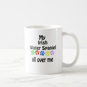 Irish Water Spaniel Walks Design Coffee Mug