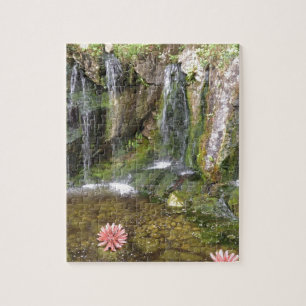 Irish Waterfalls In Blarney Castle Garden Ireland Jigsaw Puzzle