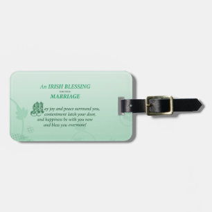 Irish Wedding Congratulations Blessing Luggage Tag