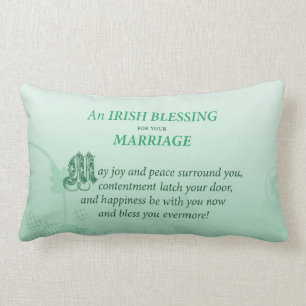 Irish Wedding Congratulations Blessing Lumbar Pillow