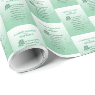 Irish Wedding Congratulations Blessing Wrapping Paper