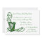 Irish Wedding invitation Harp shamrocks and ribbon