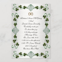 Irish wedding Invitation Unity knot