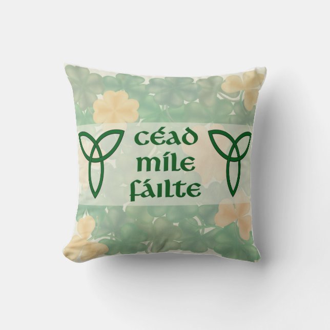 Irish Welcome Accent Pillow (Front)