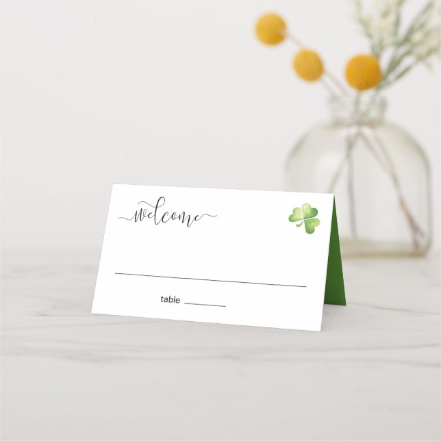 Irish  Welcome Guest Table Name Setting Place Card (Front)