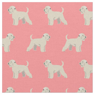 irish wheater terrier dog coral fabric