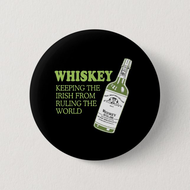 IRISH WHISKEY 2 INCH ROUND BUTTON (Front)