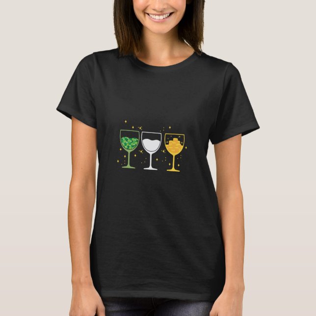Irish Wine Glasses T-Shirt (Front)