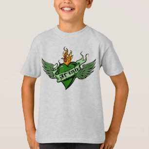 Irish Winged Heart Kids T-Shirt