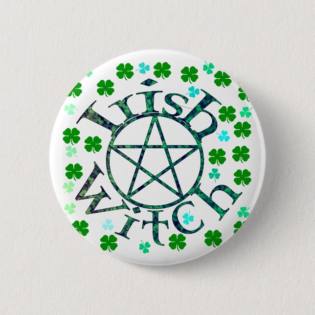 Irish Witch 2 Inch Round Button (Front)