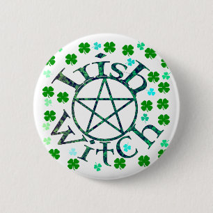 Irish Witch 2 Inch Round Button
