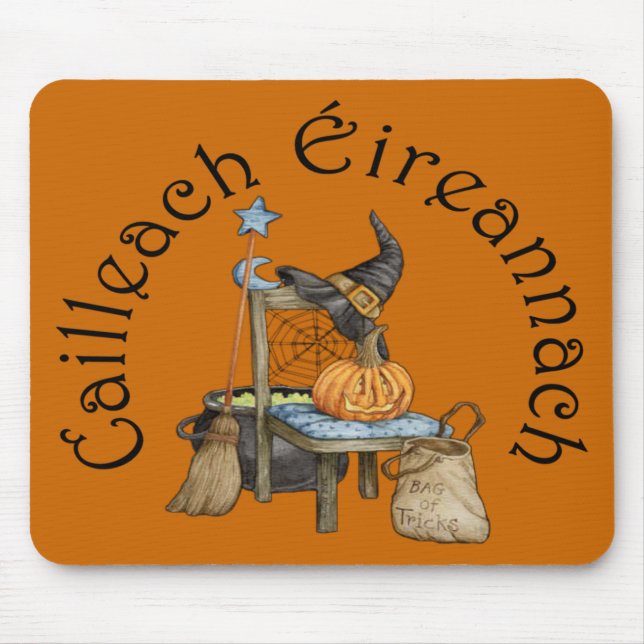 'Irish Witch' in Gaelic Mouse Pad (Front)
