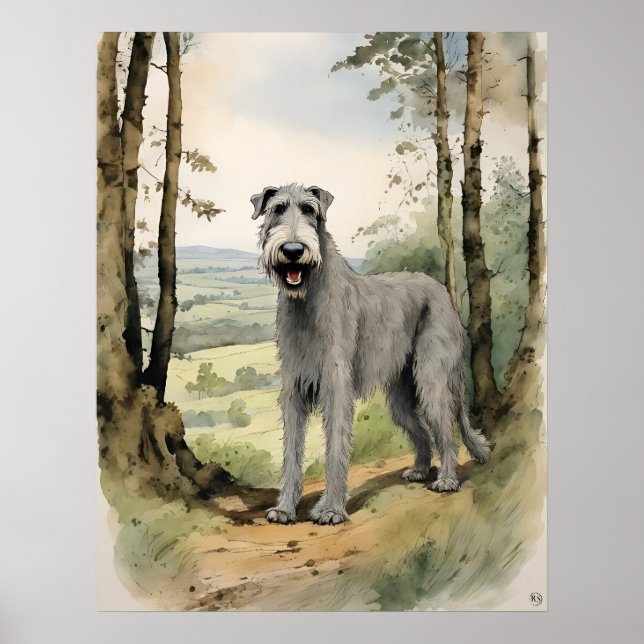 Irish Wolf Hound - Dog Art Print (Front)