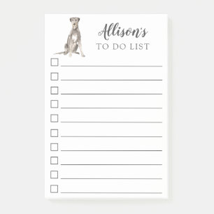 Irish Wolf Hound Dog Personalized To Do List Post- Post-it Notes