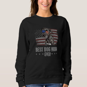 Irish Wolfhound Best Dog Mom Ever Retro Usa Americ Sweatshirt