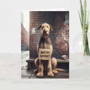 Irish Wolfhound Birthday Humour Card