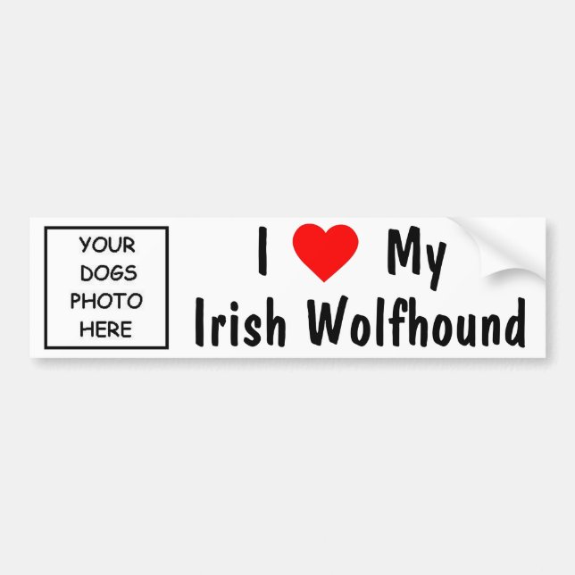 Irish Wolfhound Bumper Sticker (Front)
