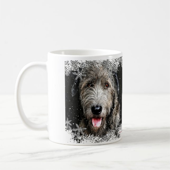 Irish Wolfhound Christmas Mug (Left)